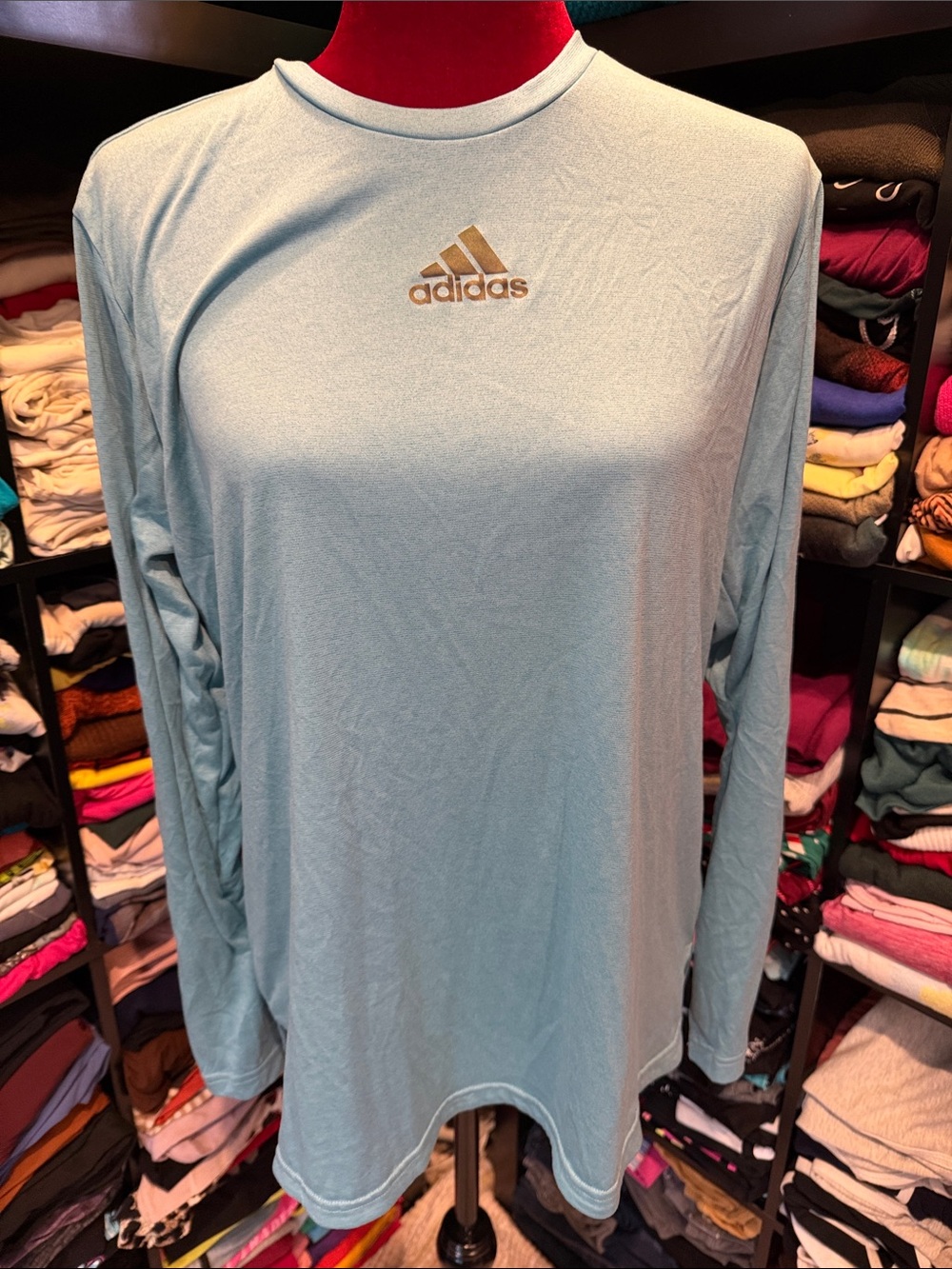 #471. 🪷. Teal adidas long sleeve. Xl